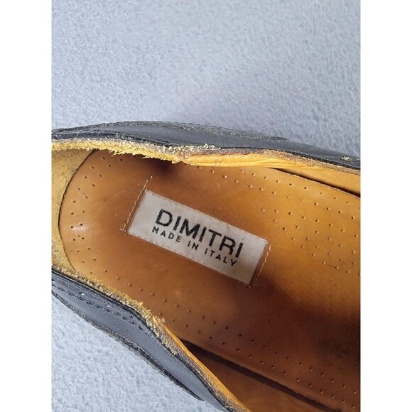 Dimitri Shoes Mens Size‎ 11 Black Leather Made in Italy Cap Toe Dress Hand Made main image 5